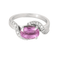 Bague 54,5 Bague en or gris saphir rose et diamants 58 Facettes DV0942-5-545-6