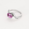 Bague 54,5 Bague en or gris saphir rose et diamants 58 Facettes DV0942-5-545-6