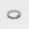 Bague 51 Alliance en or gris et saphirs 58 Facettes DV24426-4-51-2
