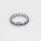 Bague 51 Alliance en or gris et saphirs 58 Facettes DV24426-4-51-2