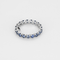 Bague 51 Alliance en or gris et saphirs 58 Facettes DV24426-4-51-2