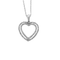 Collier Chaîne et Pendentif Coeur en or gris et diamants 58 Facettes DV24276-12
