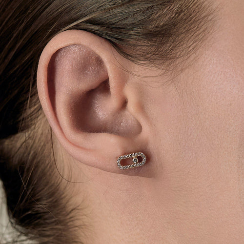 Boucles d'oreilles MESSIKA - Puce Move Uno - Boucles d'oreilles en or jaune et diamants 58 Facettes DV25630-1