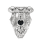 Clip Art Déco en platine, or gris, diamants et saphir