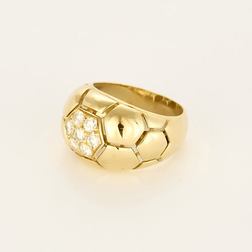 ALDEBERT- Bague en or jaune et diamants