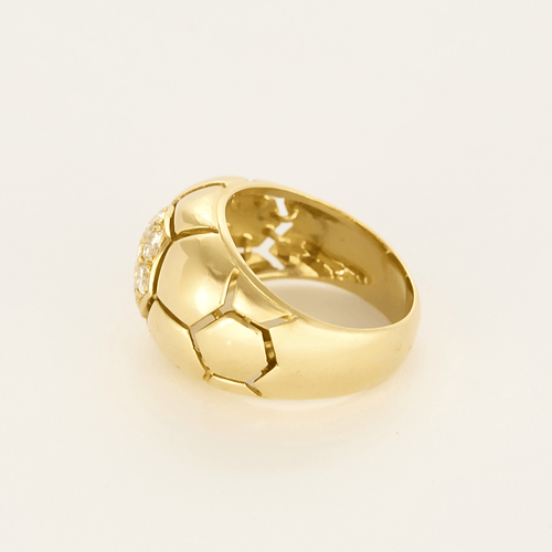 ALDEBERT- Bague en or jaune et diamants