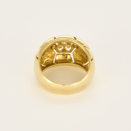 ALDEBERT- Bague en or jaune et diamants