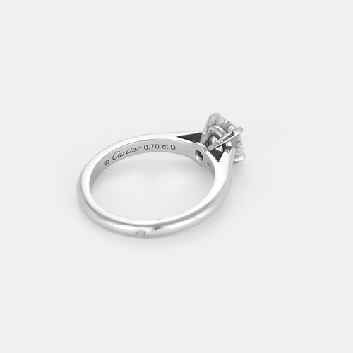 Bague 48 Cartier, solitaire 1895 -  en platine et diamant 58 Facettes DV23634-3