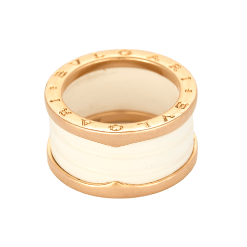 Bague BULGARI - B Zéro - Bague en or rose et céramique blanche 58 Facettes DDV25045-1