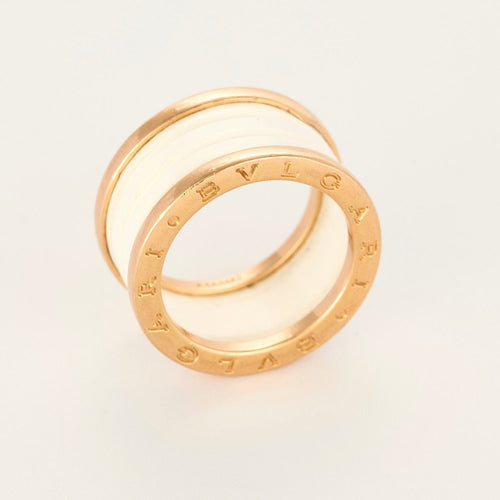 Bague BULGARI - B Zéro - Bague en or rose et céramique blanche 58 Facettes DDV25045-1