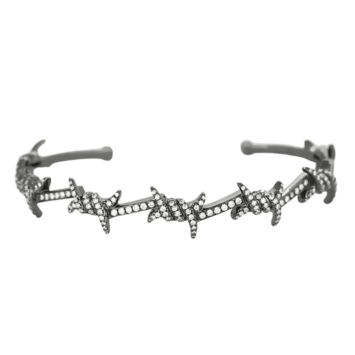Bracelet DJULA - Barbelé - Bracelet jonc or noirci et diamant 58 Facettes DV24433-2