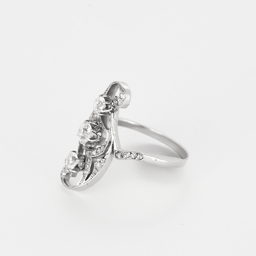 Bague 57,5 Bague Diamant en or blanc et diamants 58 Facettes DV12539-3-575-5