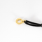 Bracelet DINH VAN - Serrure - Bracelet Menotte R8 en or jaune. Cordon noir. 58 Facettes DDV21270-1