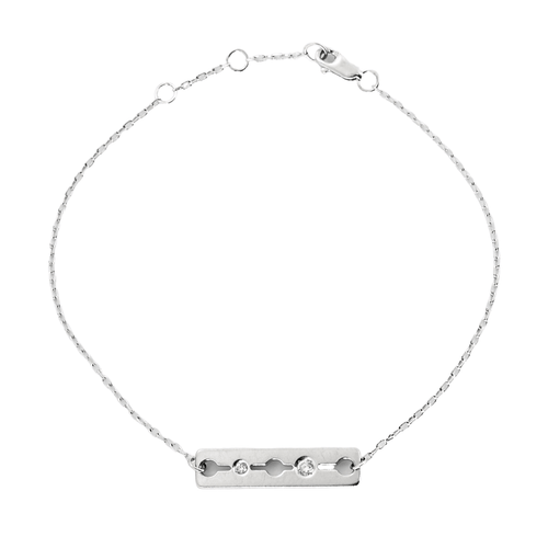Bracelet DINH VAN - Pulse - Bracelet en or gris et diamants 58 Facettes DDV21270-4