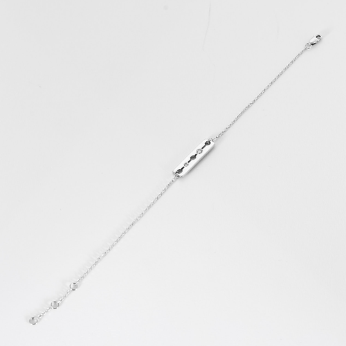 Bracelet DINH VAN - Pulse - Bracelet en or gris et diamants 58 Facettes DDV21270-4