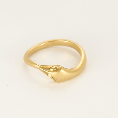 Bague 54 Boucheron - Trouble Vintage - Deux bagues en or jaune à motif de tête de serpent 58 Facettes DV25624-2