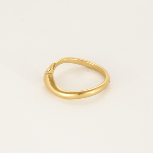 Bague 54 Boucheron - Trouble Vintage - Deux bagues en or jaune à motif de tête de serpent 58 Facettes DV25624-2