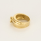 Bague 50 Bague jonc godronnée en or jaune et diamants 58 Facettes DV21752-5-50-1