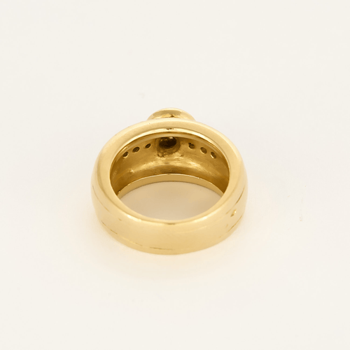 Bague 50 Bague jonc godronnée en or jaune et diamants 58 Facettes DV21752-5-50-1
