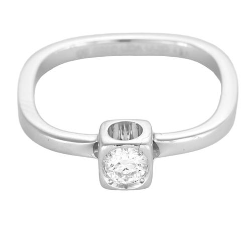Bague 50 DINH VAN - Le Cube - PM - Bague en or gris et diamant 58 Facettes DV0997-4-50-2