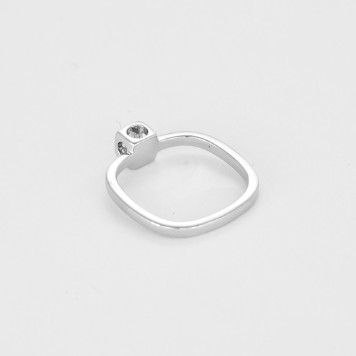 Bague 50 DINH VAN - Le Cube - PM - Bague en or gris et diamant 58 Facettes DV0997-4-50-2