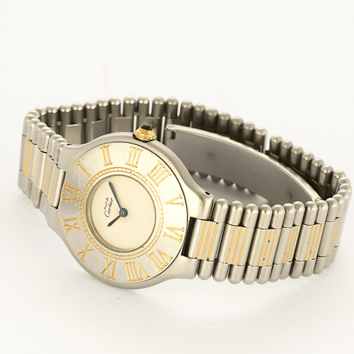Montre Montre Cartier Must 21 or jaune et acier 58 Facettes DV24943-1