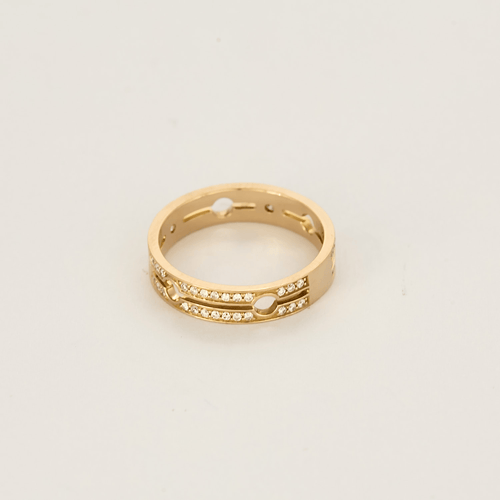 Bague 51 Dinh Van - Pulse -PM - Bague en or rose et diamants 58 Facettes DV0997-5-51-2
