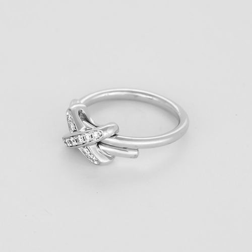 Bague 52 CHAUMET - Bague Jeux de Liens en or gris et diamants 58 Facettes DV25564-1