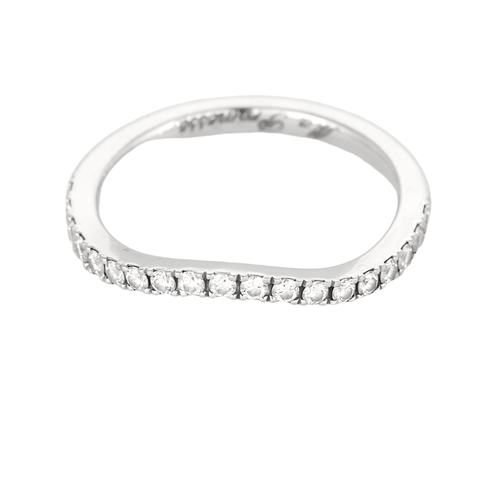 Bague 53 De Beers - Alliance d'éternité DB Classic semi-pavée en platine 58 Facettes DV20843-5