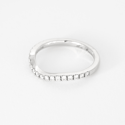 Bague 53 De Beers - Alliance d'éternité DB Classic semi-pavée en platine 58 Facettes DV20843-5