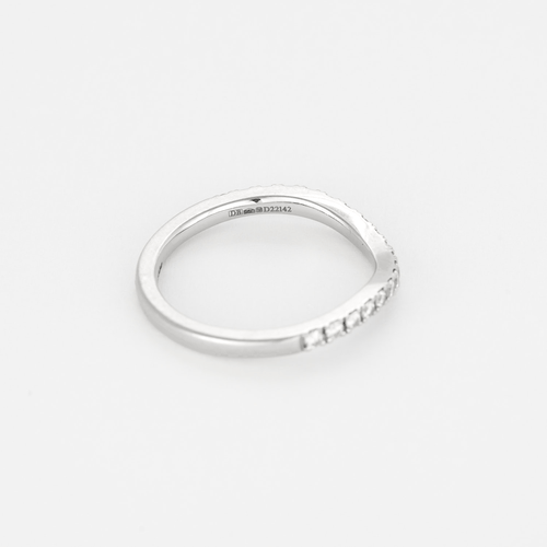 Bague 53 De Beers - Alliance d'éternité DB Classic semi-pavée en platine 58 Facettes DV20843-5
