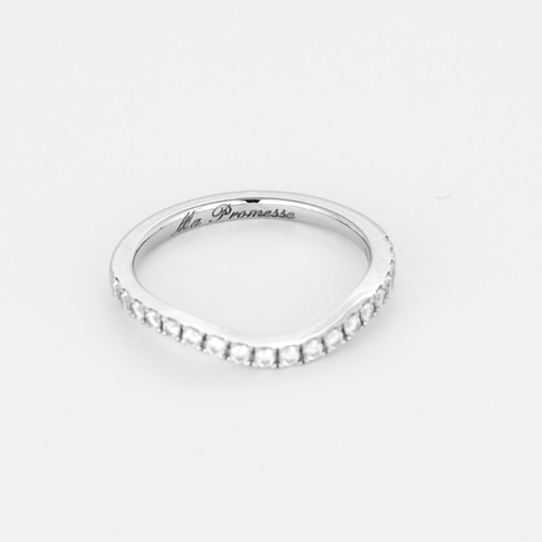 Bague 53 De Beers - Alliance d'éternité DB Classic semi-pavée en platine 58 Facettes DV20843-5