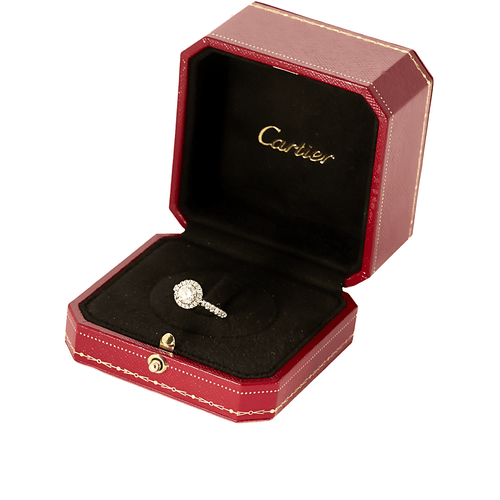Bague 48 CARTIER - Destinée - Bague en platine et diamants 58 Facettes DV26220-2-48-2