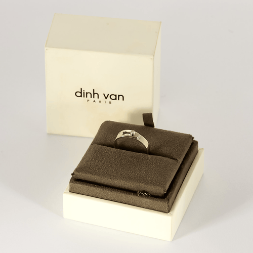 Bague 56 DINH VAN- Serrure - Bague en or blanc et diamant 58 Facettes DDV21270-2