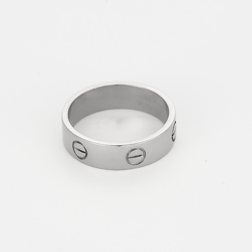 Bague 62 CARTIER - Love - Modèle classique - Alliance en or gris 58 Facettes DV24959-3