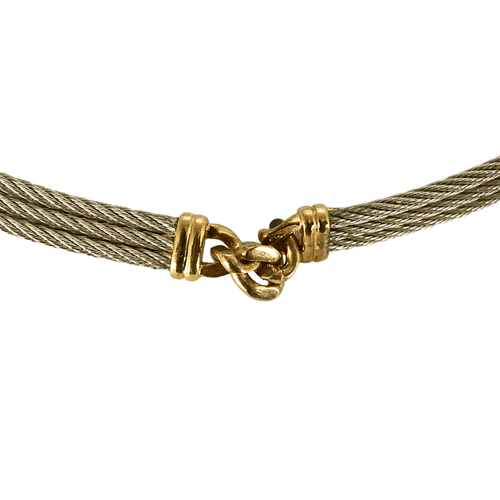 Collier FRED - FORCE 10 Vintage - Collier en acier et or jaune 58 Facettes DV26267-4