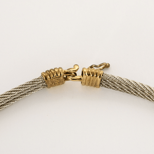 Collier FRED - FORCE 10 Vintage - Collier en acier et or jaune 58 Facettes DV26267-4