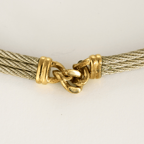 Collier FRED - FORCE 10 Vintage - Collier en acier et or jaune 58 Facettes DV26267-4