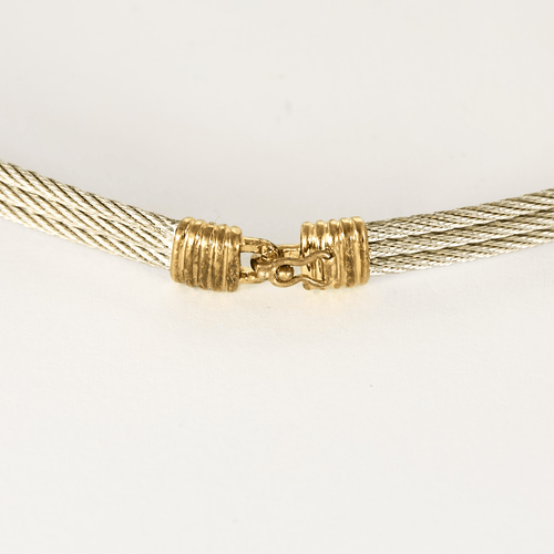 Collier FRED - FORCE 10 Vintage - Collier en acier et or jaune 58 Facettes DV26267-4