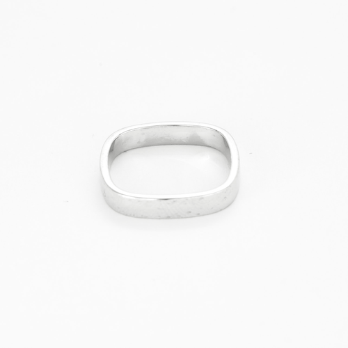 Bague 62 DINH VAN - Alliance carrée en or blanc 58 Facettes DV26290-1-62-2