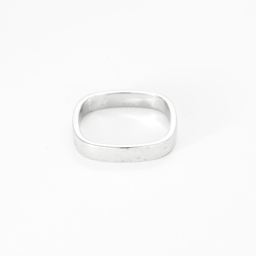 Bague 62 DINH VAN - Alliance carrée en or blanc 58 Facettes DV26290-1-62-2