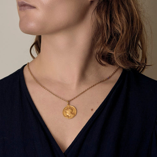 Pendentif R. Bouvet - Médaille en or jaune à motif de la République 58 Facettes DV26327-3
