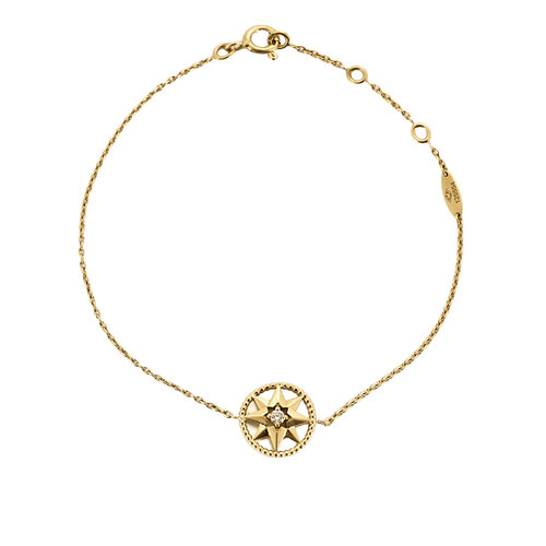 Bracelet DIOR - Rose des vents - Bracelets en or jaune, nacre et diamants 58 Facettes DV26363-1