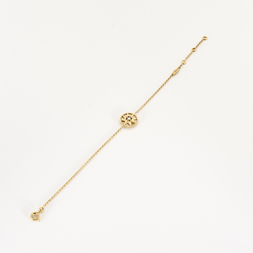 Bracelet DIOR - Rose des vents - Bracelets en or jaune, nacre et diamants 58 Facettes DV26363-1