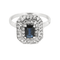 Bague 60,5 Bague en or blanc, saphir et diamants 58 Facettes DV25961-3-605-4