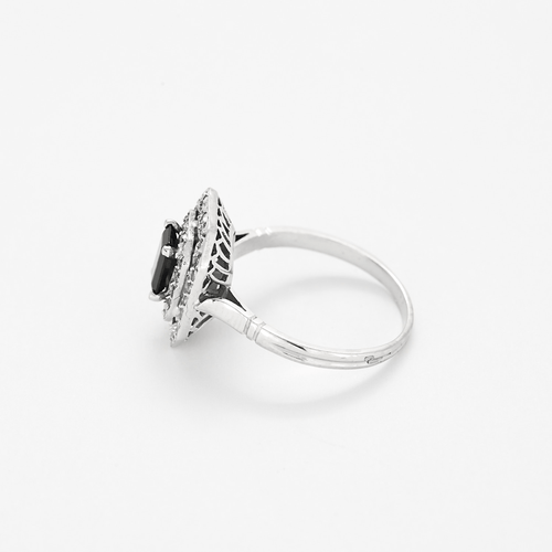 Bague 60,5 Bague en or blanc, saphir et diamants 58 Facettes DV25961-3-605-4