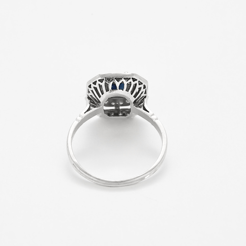 Bague 60,5 Bague en or blanc, saphir et diamants 58 Facettes DV25961-3-605-4