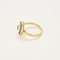 Bague 54 Bague en or jaune, diamants et émeraudes 58 Facettes DV24789-1