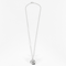 Chaîne en or blanc retenant un pendentif serti d'un diamant 58 Facettes DV25961-7