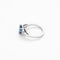 Bague en platine, saphir et diamants